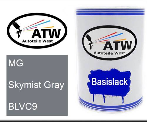 MG, Skymist Gray, BLVC9: 500ml Lackdose, von ATW Autoteile West.